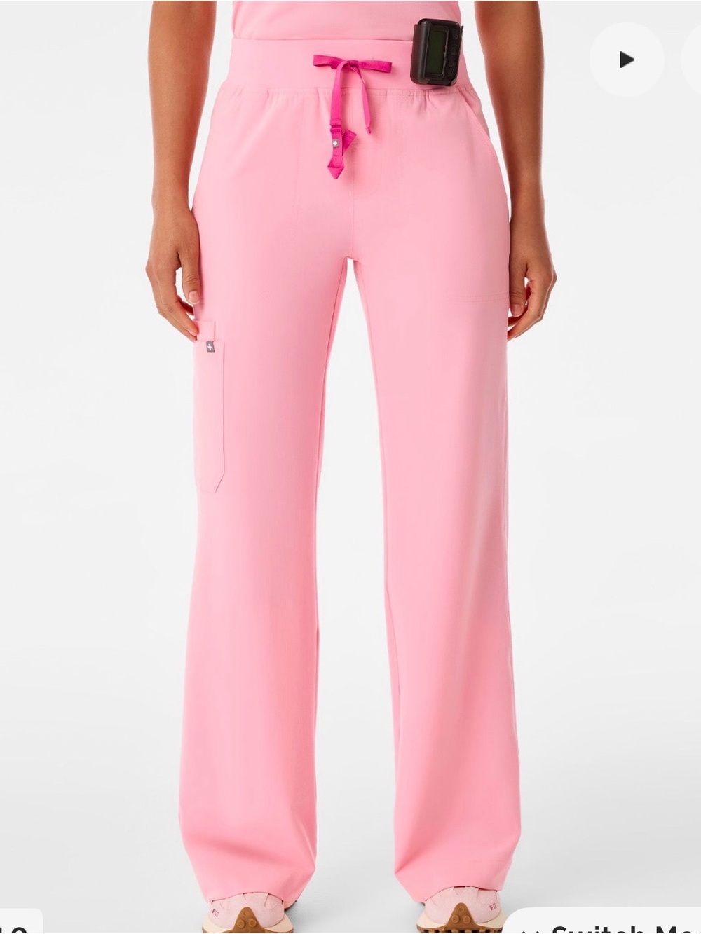 Figs XXS/P Fight Club Pink Isabel High Rise Wide-Leg Drawstring NWT!!!